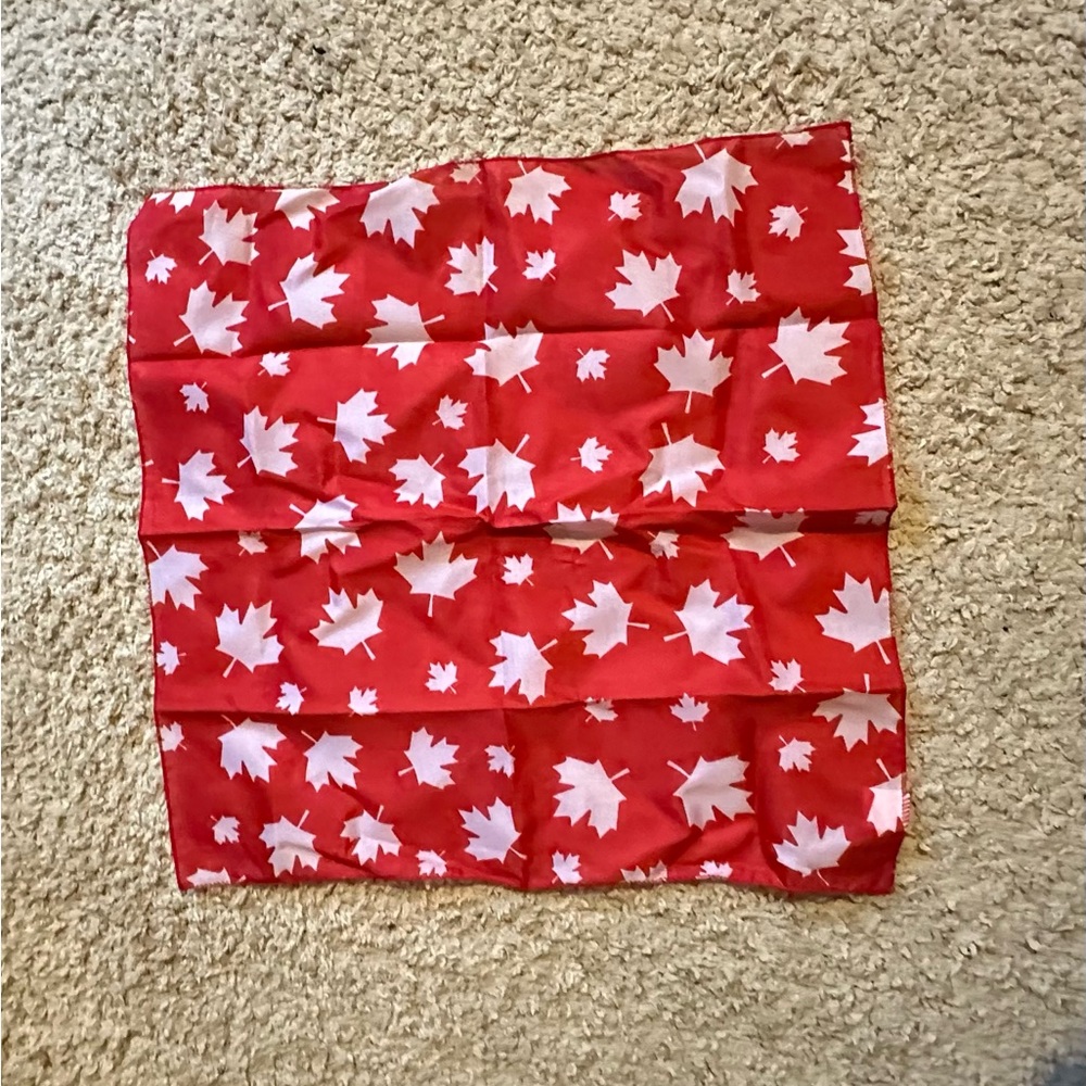 Red Leaf Print Women's Skirt